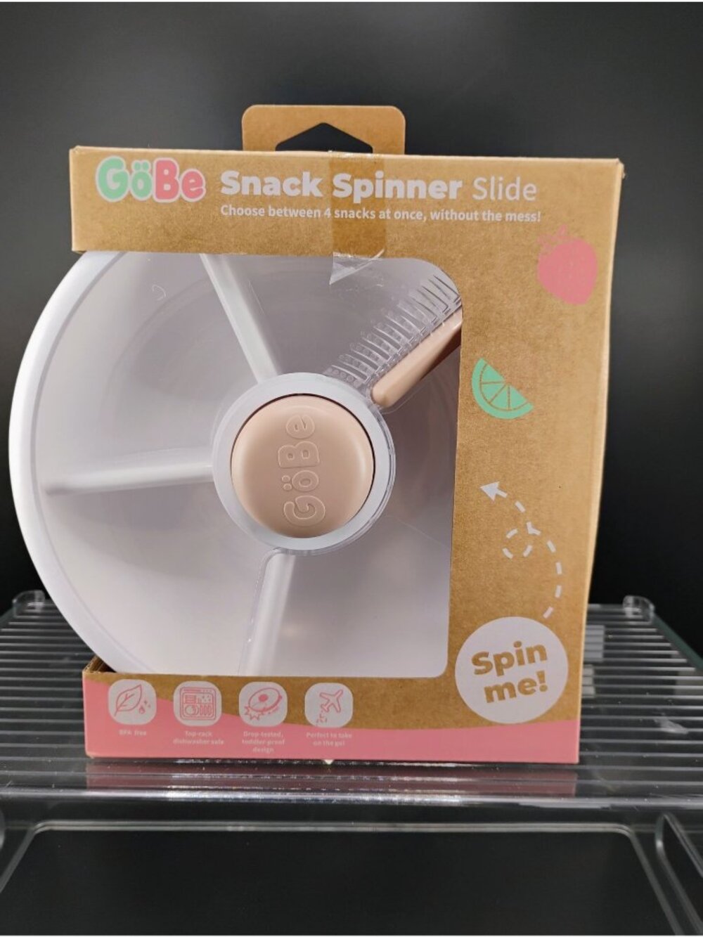 GoBe Snack Spinner Slide Large BPA-Free Dishwasher-Safe Toddler Design